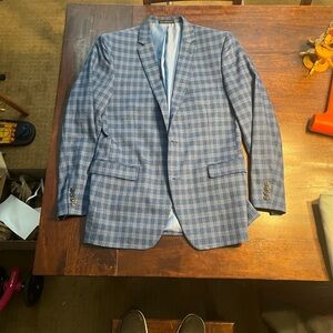 Perry Ellis Classic Blue Checkered Blazer